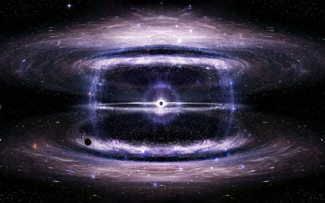 black hole space stars circles universe 61036 3840x2400