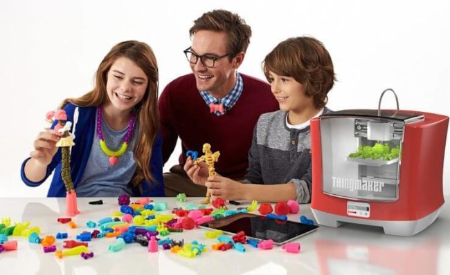 Компания Mattel представила детский 3D-принтер ThingMaker. Фото.