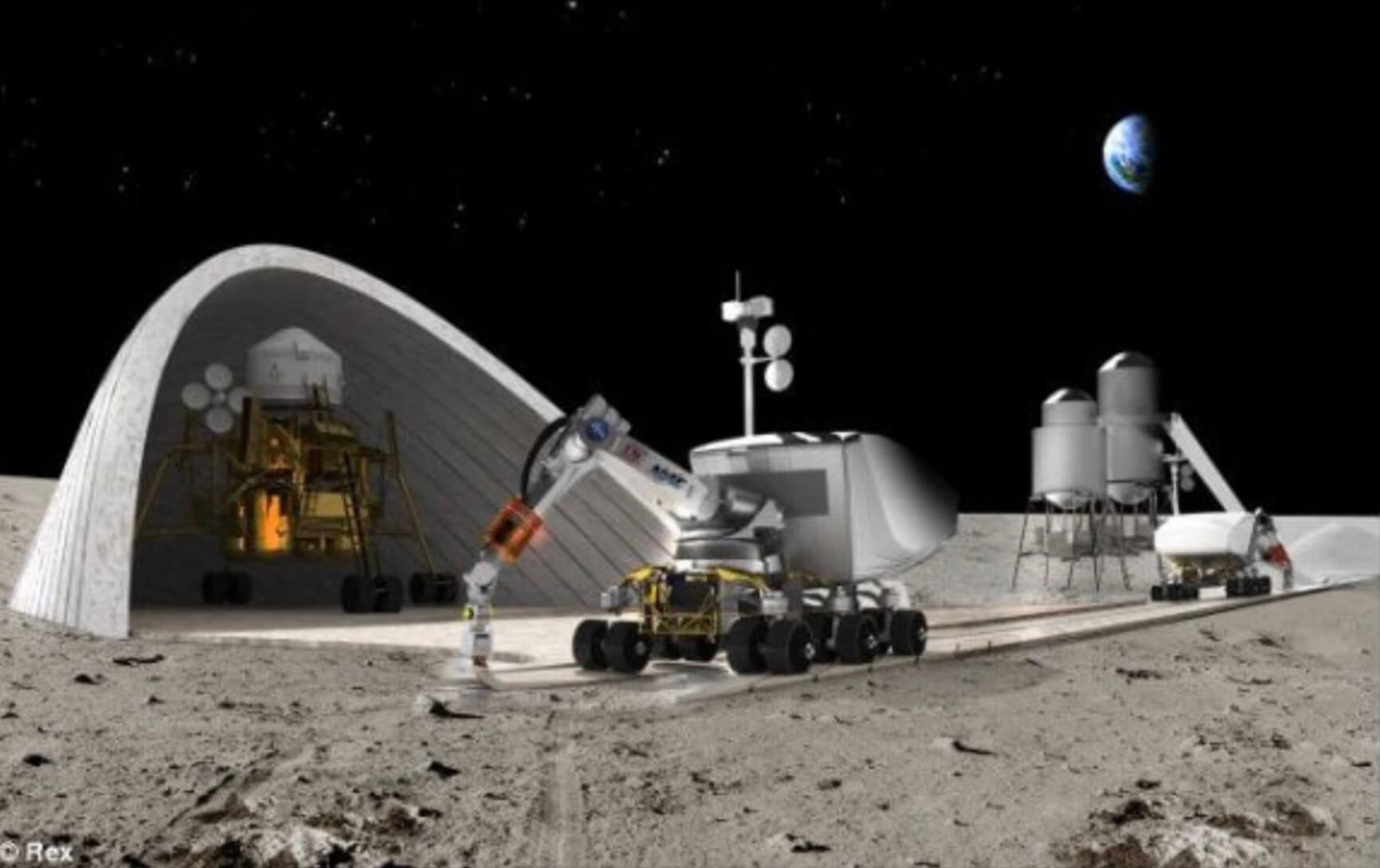 Лунная база NASA? К 2022 году? За 10 миллиардов долларов? Реально ли? Нужно ли? Исследовательская база на Луне. Фото.