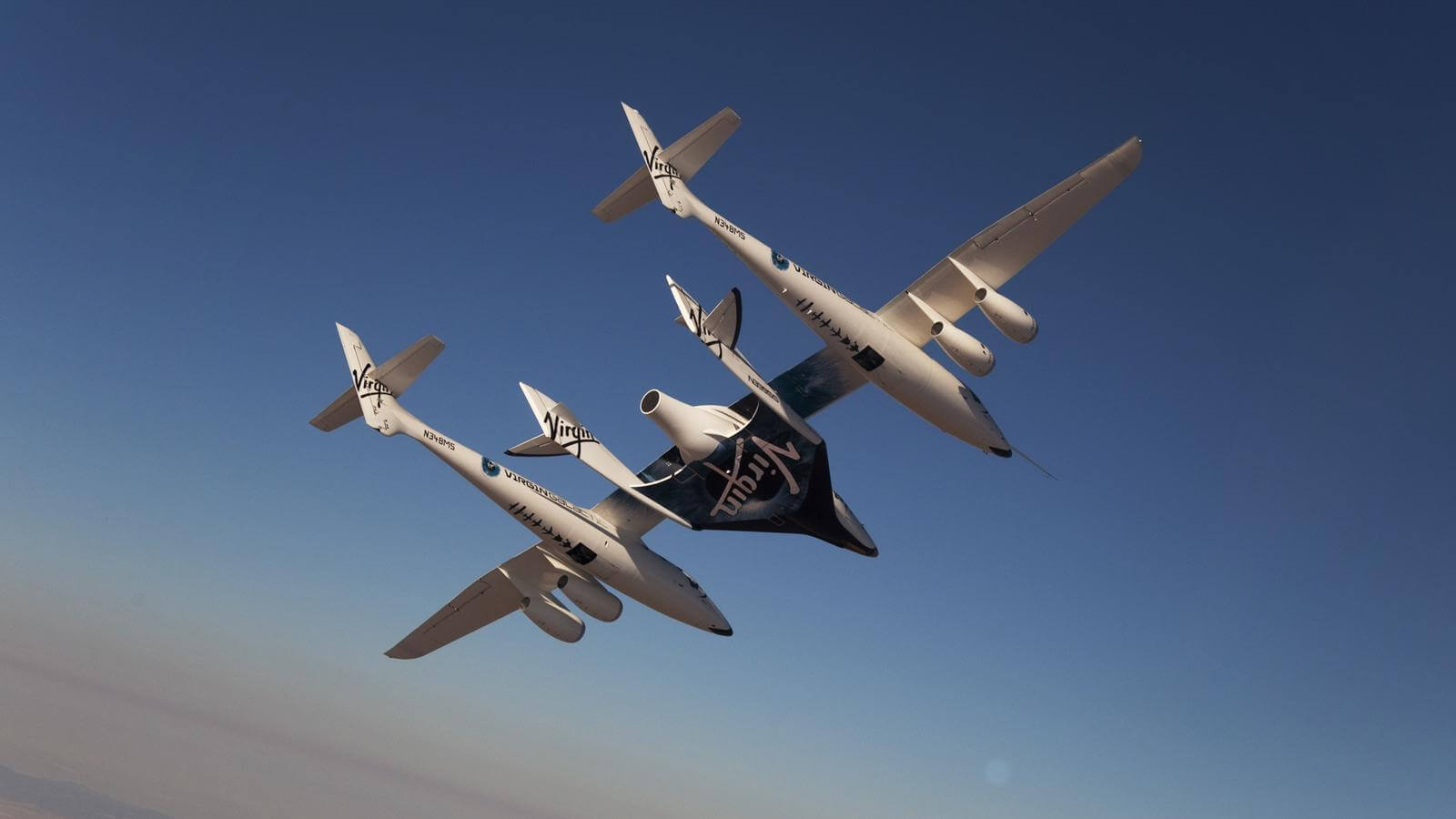 Космоплан от Virgin Galactic. Фото.