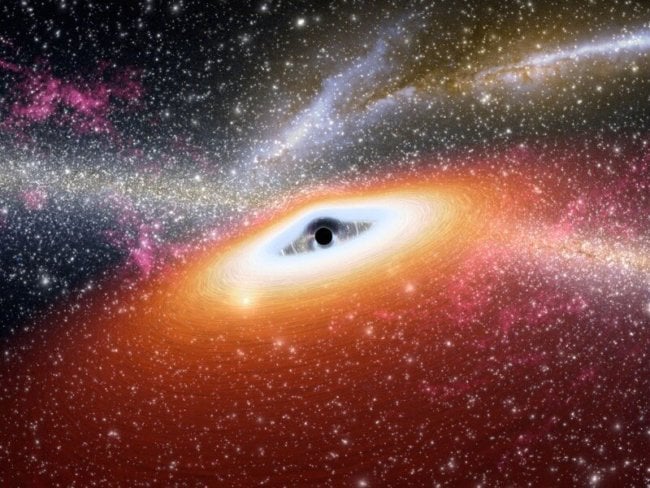 Как темная материя взаимодействует с черными дырами? Фото.