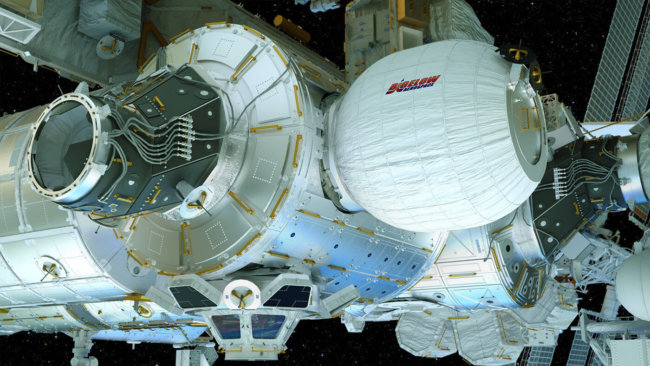 Первый надувной модуль МКС не раскрылся, как было запланировано. Фото.