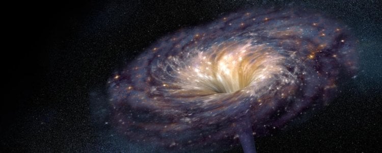 Что будет, если упасть в черную дыру? Что будет с человеком, если он попадет в самой центр черной дыры? Фото.