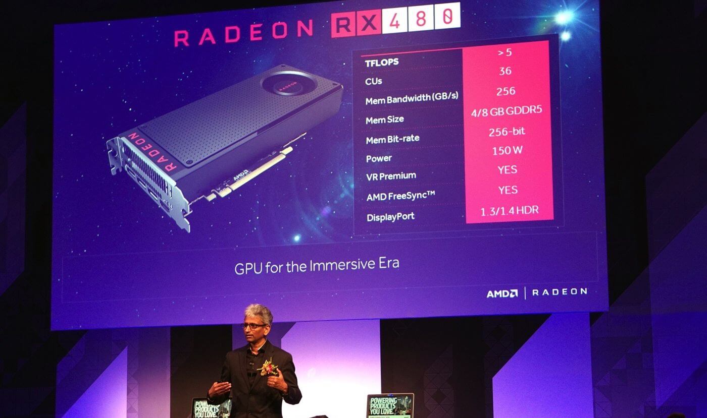 AMD представила бюджетную видеокарту Radeon RX480