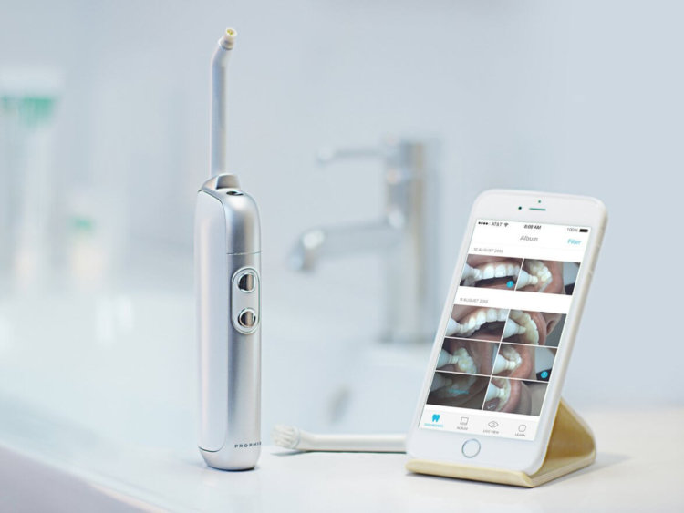 11 самых необычных смарт-устройств. Onvi Prophix — зубная щетка с камерой. Фото.