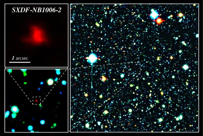 Ученые нашли кислород в галактике, расположенной в 13 миллиардах световых лет от нас. Фото.