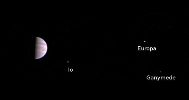 Получена первая фотография с орбиты Юпитера. Фото.