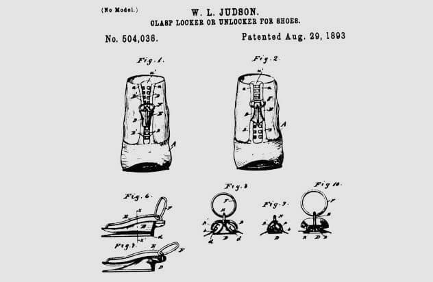 Молния: изобретение Уиткомба Джадсона. Застежка-молния была запатентована в 1914 году Отто Сандбэком. Фото.