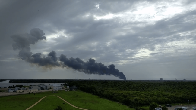#видео| Взрыв принадлежащей SpaceX ракеты Falcon 9. Фото.