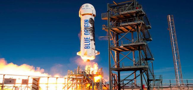 Blue Origin может специально взорвать свою ракету. Фото.