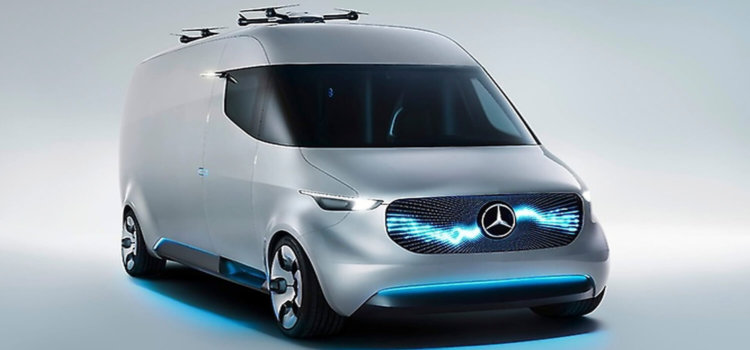 Vision Van от Mercedes — курьерский фургон будущего. Фото.