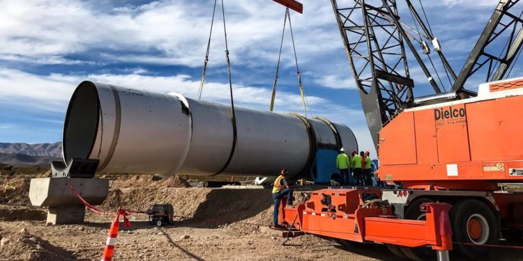 Hyperloop One строит трассу в Лас-Вегасе. Фото.