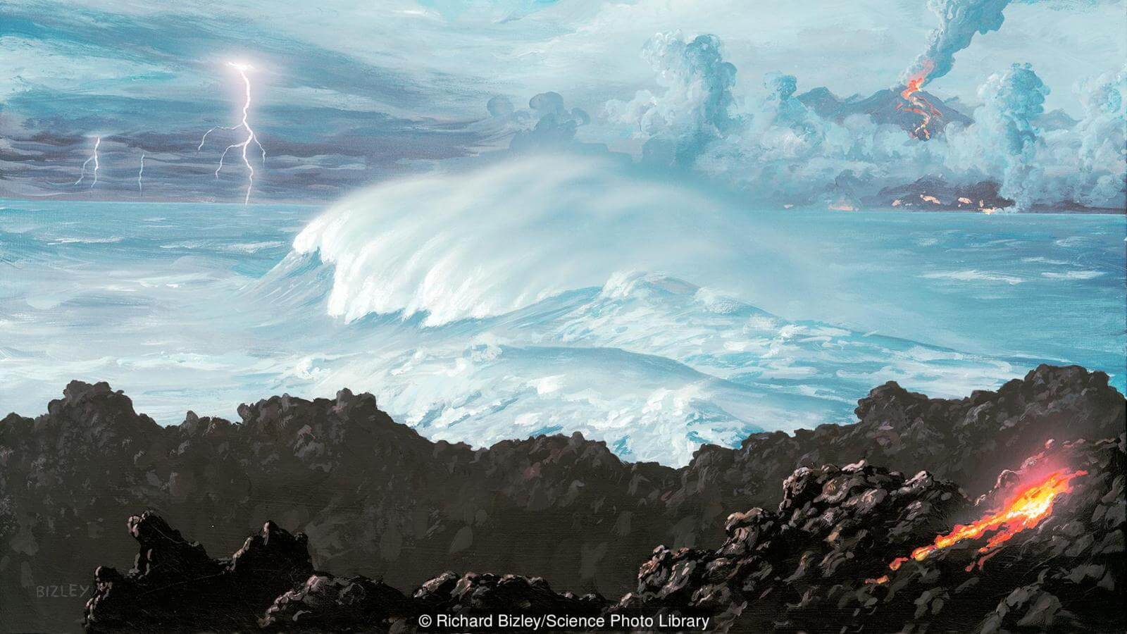 Первые эксперименты. Океаны сформировались после того, как Земля остыла. Фото.