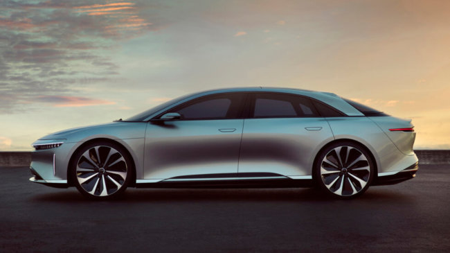 Компания Lucid Motors представила роскошный электрический седан Air. Фото.