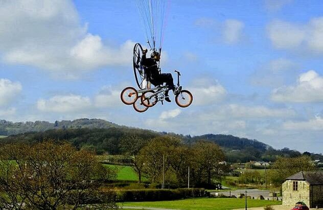 Мотоциклы заменят летающие велосипеды. Не совсем такие, но летающие. Фото.