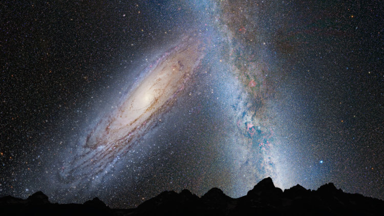 Нашу галактику не только притягивают, но еще и отталкивают со скоростью 2 млн км/ч. Фото.