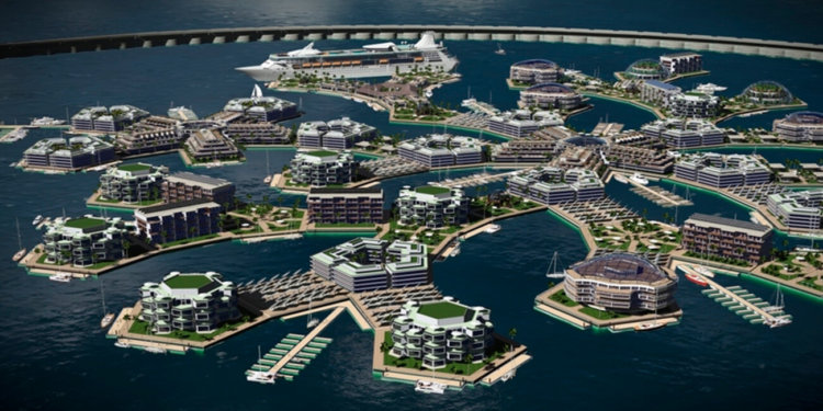 Строительство архипелага искусственных островов планируют начать в 2019 году. Фото.