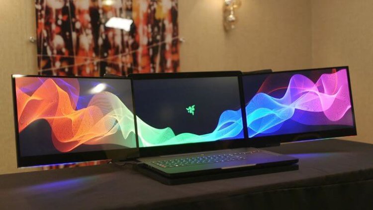 #CES | Компания Razer представила концепт ноутбука с тремя экранами. Фото.