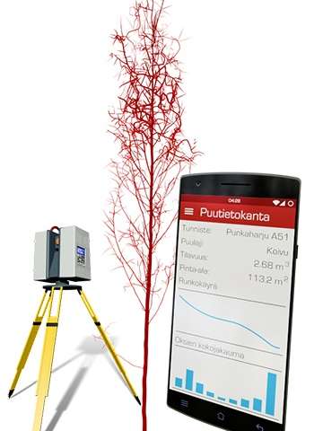 В Финляндии создали лазерную систему сканирования деревьев. Фото.