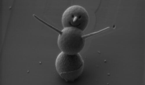 В Канаде создали самого маленького снеговика. Фото.