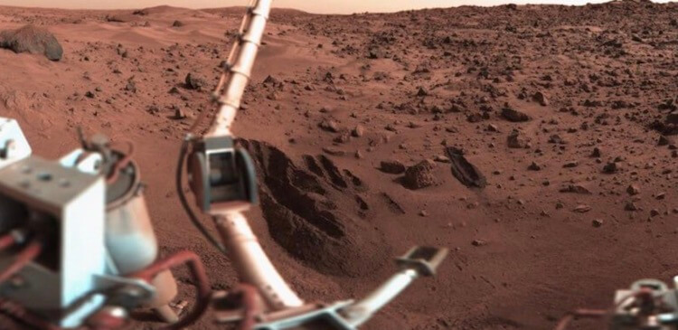 Работа марсохода. Фото.