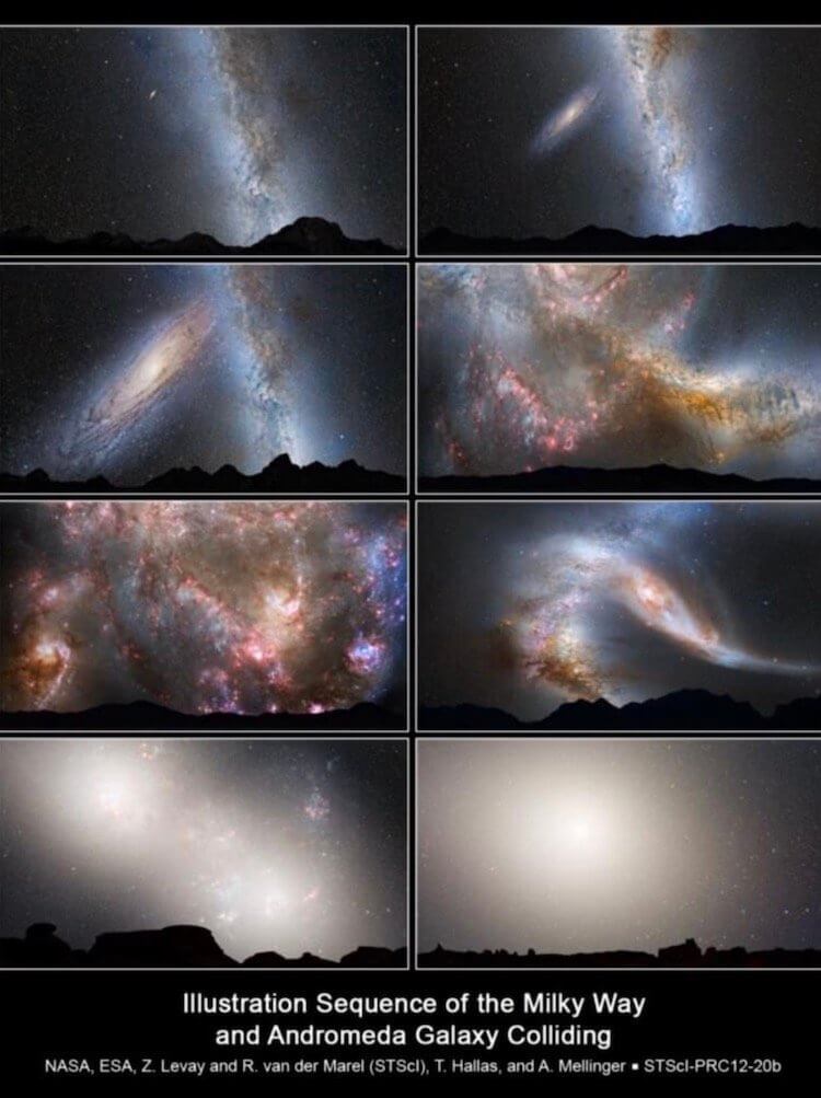 Когда исчезнет галактика. Вот такие снимки Млечного Пути и Андромеды. Фото.