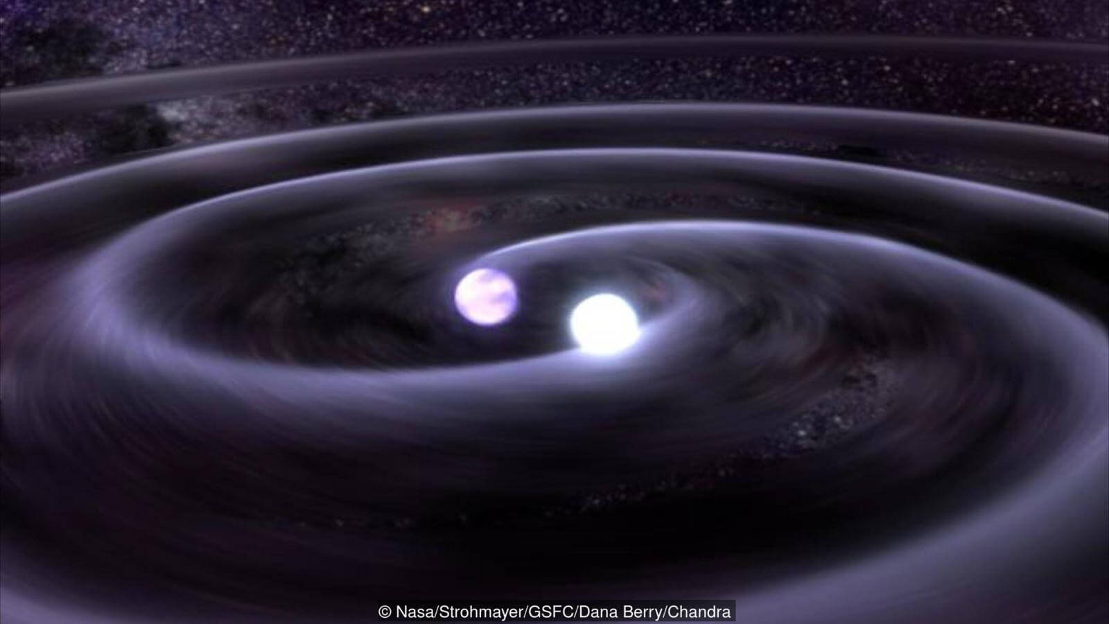 Сложная загадка легкого металла: откуда в космосе столько лития? Два плотных белых карлика. Фото.