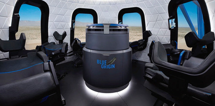 Blue Origin показала дизайн капсулы для космических туристов. Фото.