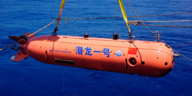 Китайский подводный планер поставил новый мировой рекорд по глубине погружения. Фото.