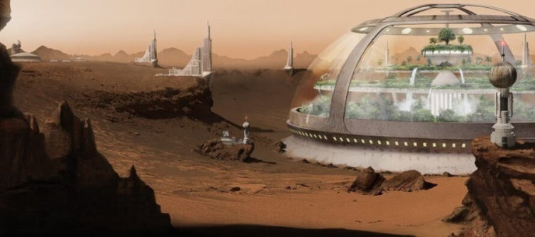 Зачем же нам лететь на Марс? Когда-нибудь такие колонии могут стать реальностью. Фото.