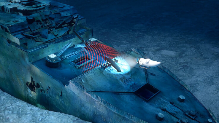 Компания OceanGate создаст полный 3D-скан затонувшего «Титаника». Фото.