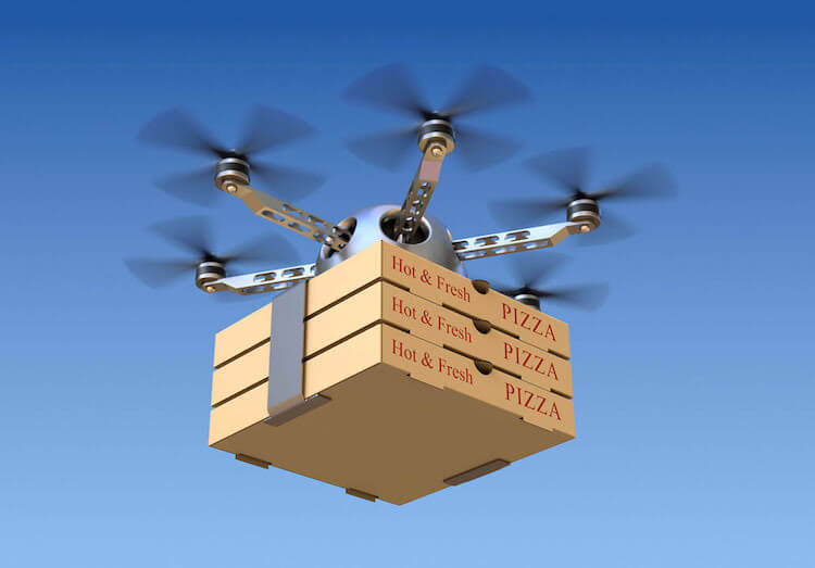 Куда проще доставить еду так. Фото.