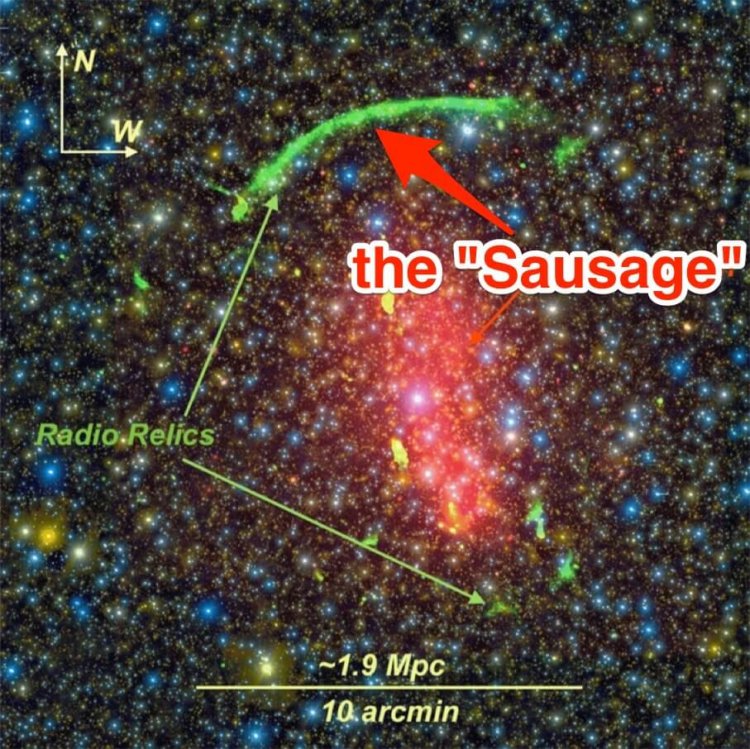 Астрономы объявили об открытии самых больших магнитных полей во Вселенной. Гигантские галактические магнитные «сосиски». Фото.