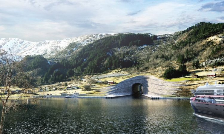 В Норвегии планируют строительство первого в мире судоходного туннеля. Фото.