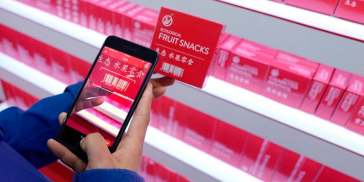 В Китае открыли управляемый ИИ продуктовый магазин. Фото.