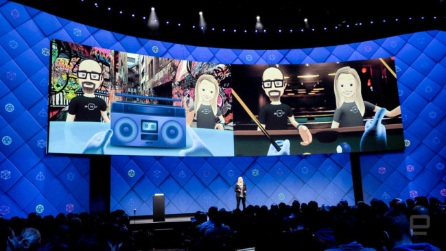 Компания Facebook интегрировала виртуальную реальность в свою социальную сеть. Фото.