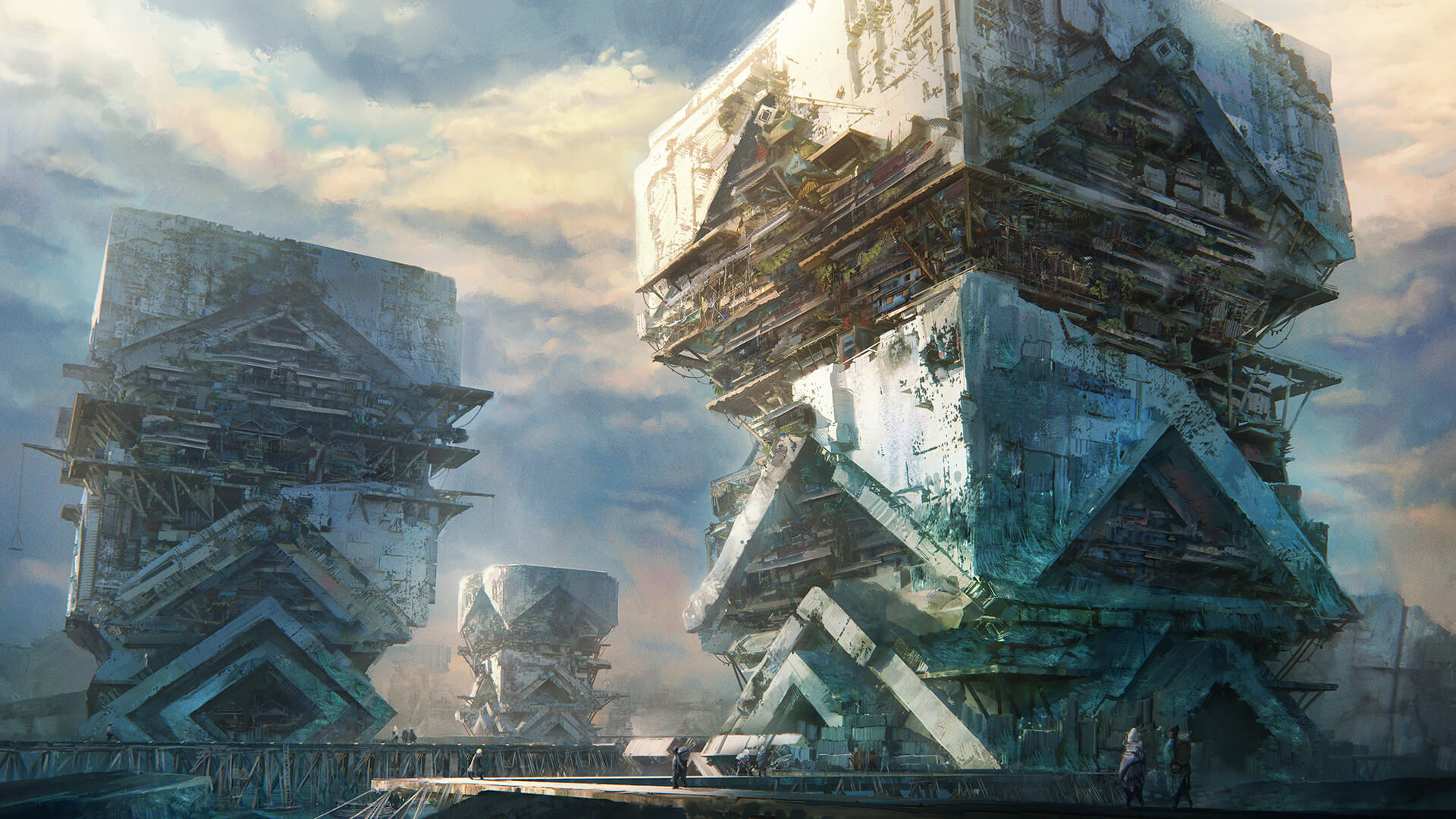 Художники попытались представить, как могли бы выглядеть вымершие цивилизации.. Фото.