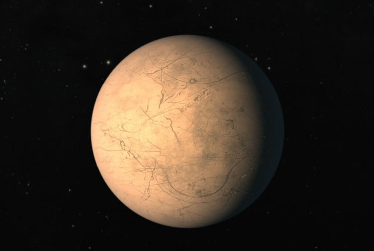 Ученые открыли несколько секретов самой загадочной планеты системы TRAPPIST-1. Фото.