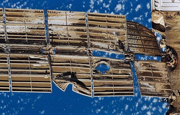 «Мир». На космической станции МИР было немало инцидентов. Фото.