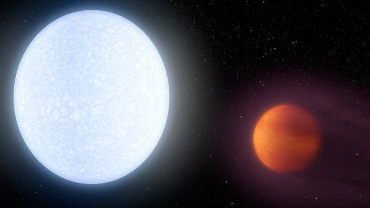 Ученые нашли планету, горячее большинства известных нам звезд. Фото.