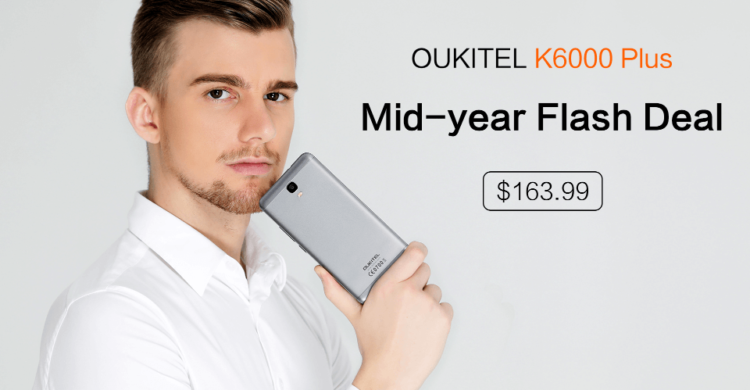 Уникальный смартфон OUKITEL K6000 Plus можно купить со скидкой. Фото.