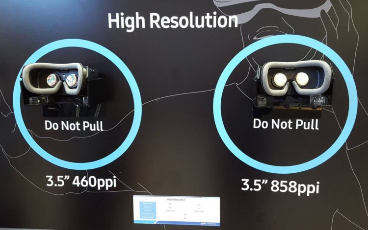 Samsung ощутимо увеличит разрешение дисплеев VR-гарнитур. Фото.