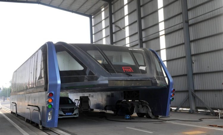 Проект китайского портального автобуса оказался мошенничеством. Фото.