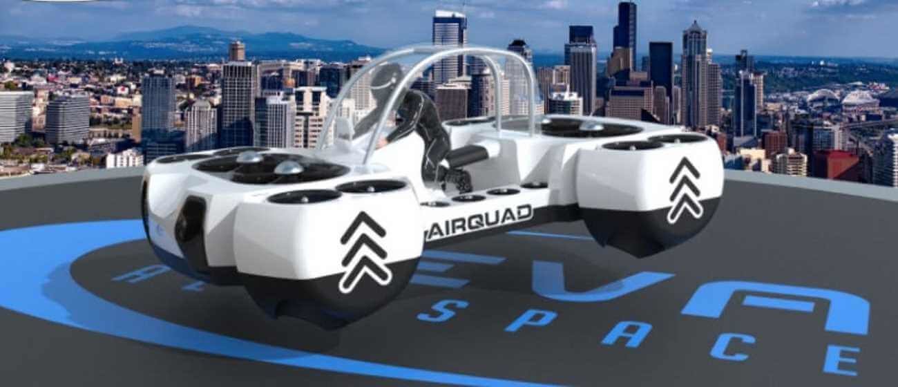 Представлен AirQuadOne — персональный летающий квадробайк. Фото.
