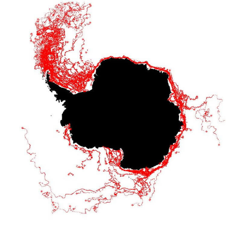 От Антарктиды откололся кусок массой 1 триллион тонн. Фото.