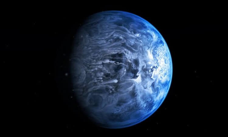 10 самых удивительных из обнаруженных экзопланет. HD 189733b. Планета с дождями из стекла. Фото.