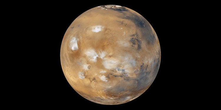 На Марсе бывают мощные, но кратковременные снежные бури. Фото.