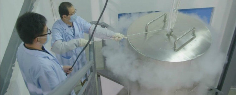 В Китае проведена первая процедура криогенной заморозки. Фото.