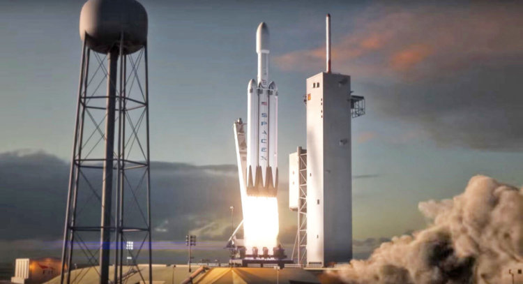 SpaceX выпустила деморолик будущего полёта Falcon Heavy. Фото.