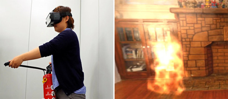 Виртуальная реальность научит, что делать во время пожара. Фото.